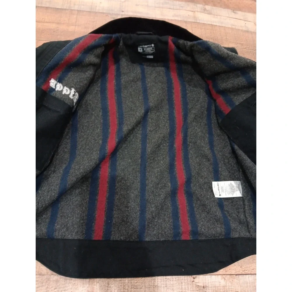 Carhartt Barn Jacket Men Black Relaxed Fit Blanket Lined OJ3828-M Rare‎ Limited